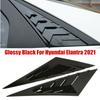 For Hyundai Elantra 2021 Glossy Black Side Vent Window Scoop Louver Cover Trim