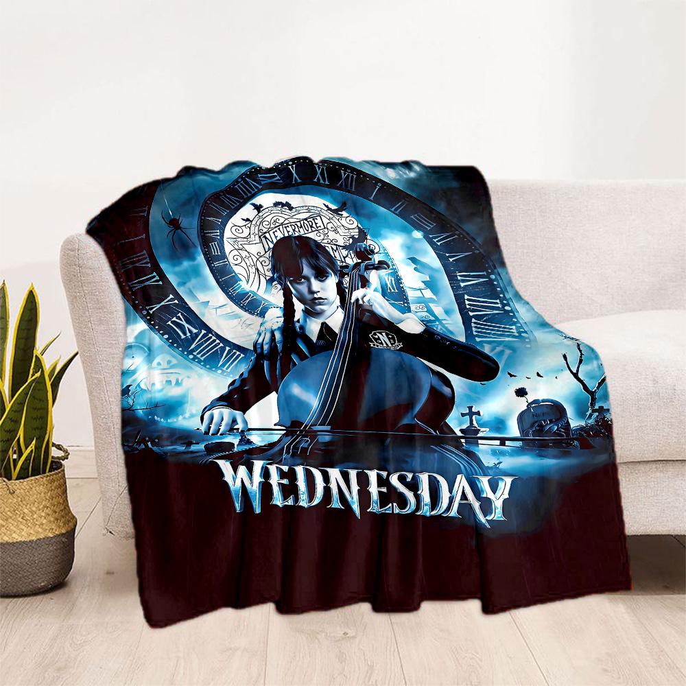 Wednesday Addams Clockwork Blanket Suitable for Sofas,travel, Living Rooms Also a Good Gift for Friends and Family Suitable for All Seasons.