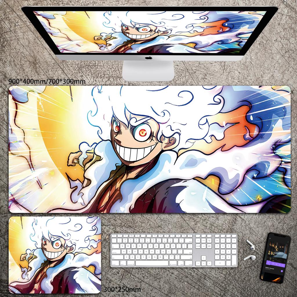2026 High Definition ONE PIECE Leather Mouse Pad Oversized Boys Animation E-sports Game Keyboard Pad Luffy Computer Desk Pad  Waterproof Mouse Pad