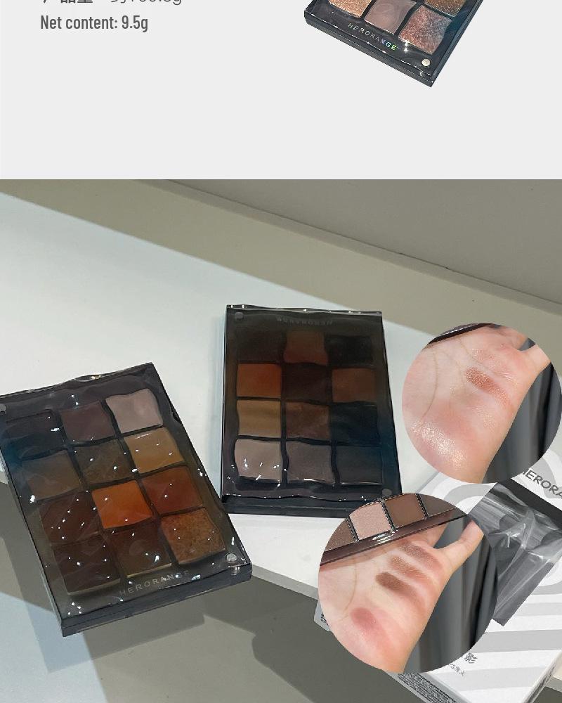 Daily Commute: 12-Color Matte & Shimmer Eyeshadow Palette In Nude & Smoky Tones