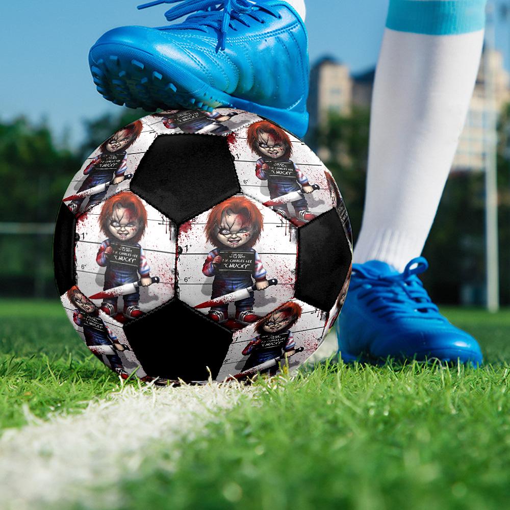 Chucky Indoor Soccer Ball Colorful All Ages Size 5 Machine Stitched PVC Competition Ready Durable High-Bounce