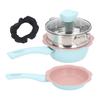 Multipurpose Sauce Pan With Visible Lid Steaming Basket Heat Proof Handles Nonstick Sauce Cooking