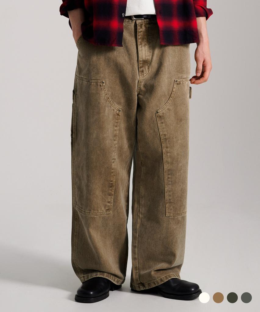PERSTEP Deft Dying Carpenter Pants Beige Julp4662