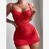 Nové sexy krajkové síťované prošívání s otevřeným rozkrokem poloprůhledné průsvitné erotické spodní prádlo