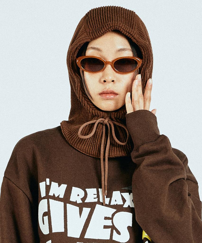 VASROCK Churros Knit Balaclava Brown