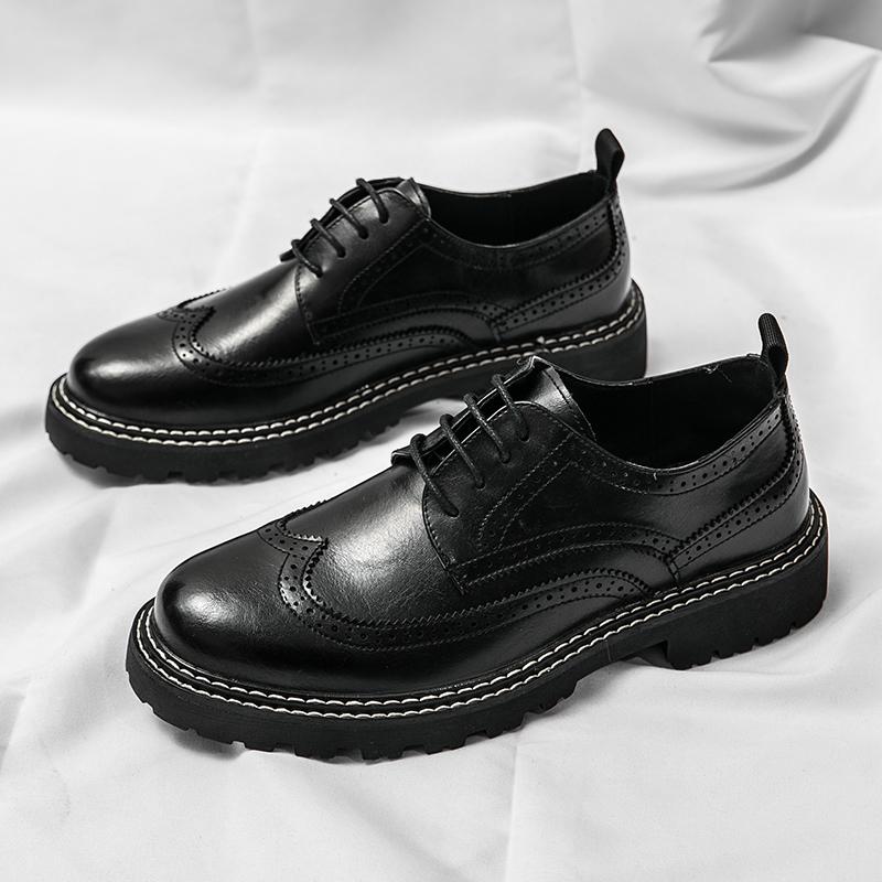 Black Brogue Shoes Men Designer Leather Casual Shoes Man Luxury Brand Oxford Shoes for Men 2024 Zapatillas De Hombre Chaussure