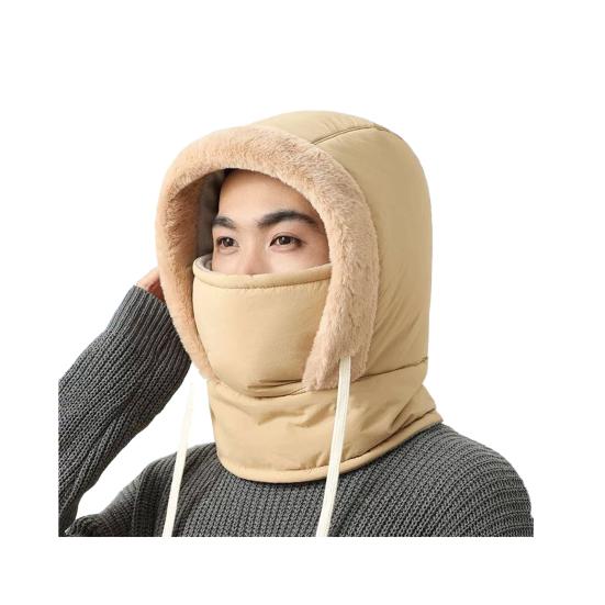 Riding Hat Windproof Winter Face Guard with Breathable Nose Mouth Warm Velvet Lining 360 Degree Coverage Skiing Neck Gaiter