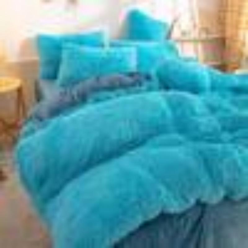 King Size/Queen Size/Twin Size Winter Bed Skirt Quilt Cover Pillowcase Four-piece Set Thickening Warm Bedroom Simple Bedding High-quality Winter