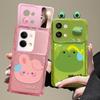 Applicable To Opporeno9 Mobile Phone Case Findx5/x3 Funny Frog Doll Pendant A72/97 Flip Mirror for Women