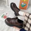 Autumn Women's Retro Casual Thick-soled Leather Shoes