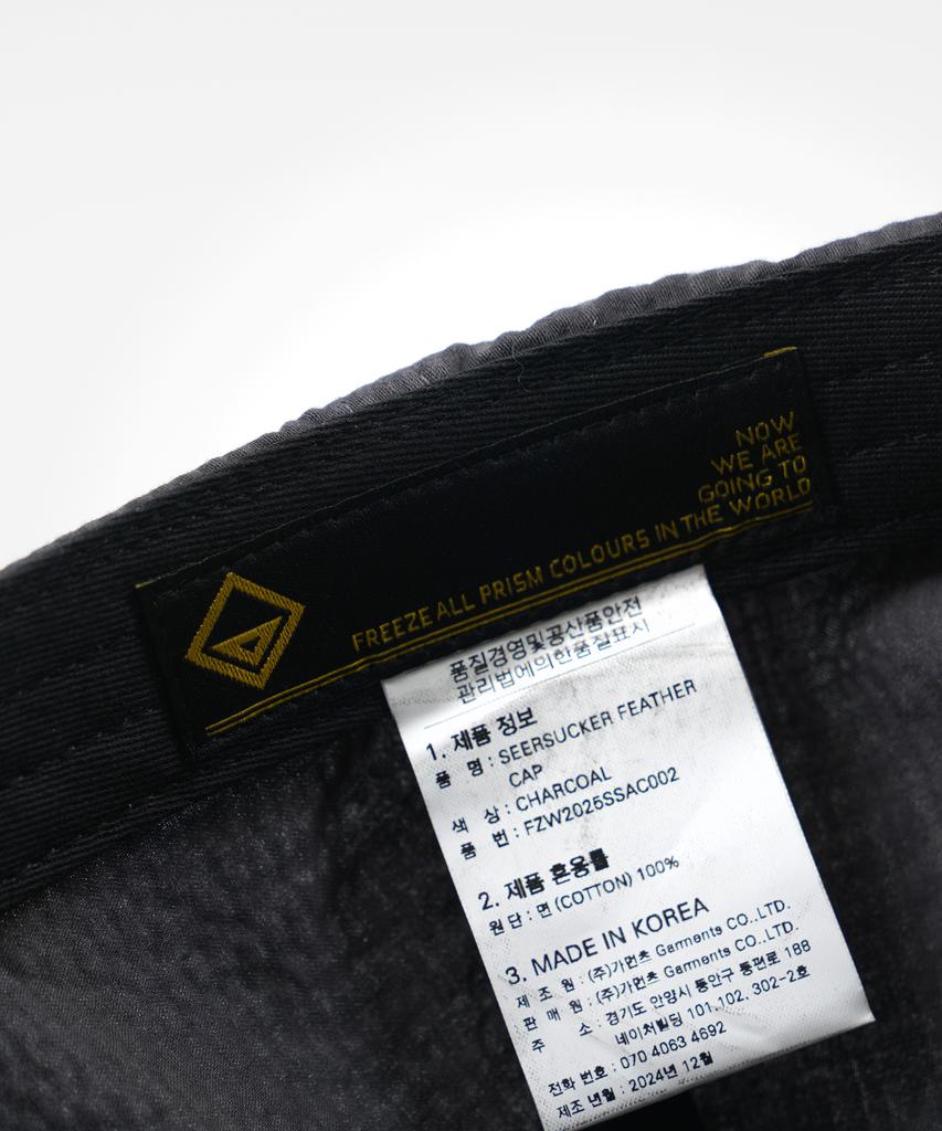 FRIZMWORKS Seersucker Feather Cap _ Charcoal