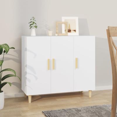 Vidaxl Schrank, Weiß, 90x34x80 cm, Holzwerkstoff