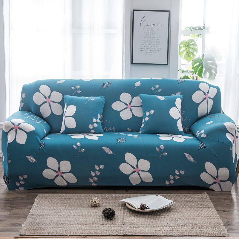 Flower Printed Sofa Cover Slipcover Soft And Elastic Anti-skid Stretch Couch Cover Available In Multiple Sizes
