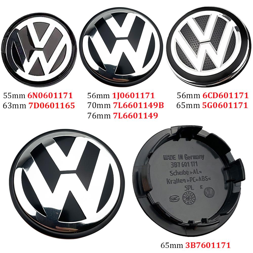 3B7601171 4pcs Wheel Center Hub Caps 56mm 65mm For Peugeot VW GTI Scirocco Polo T5 Passat B6 Golf Tiguan Jetta T-ROC 1J0601171 EB1