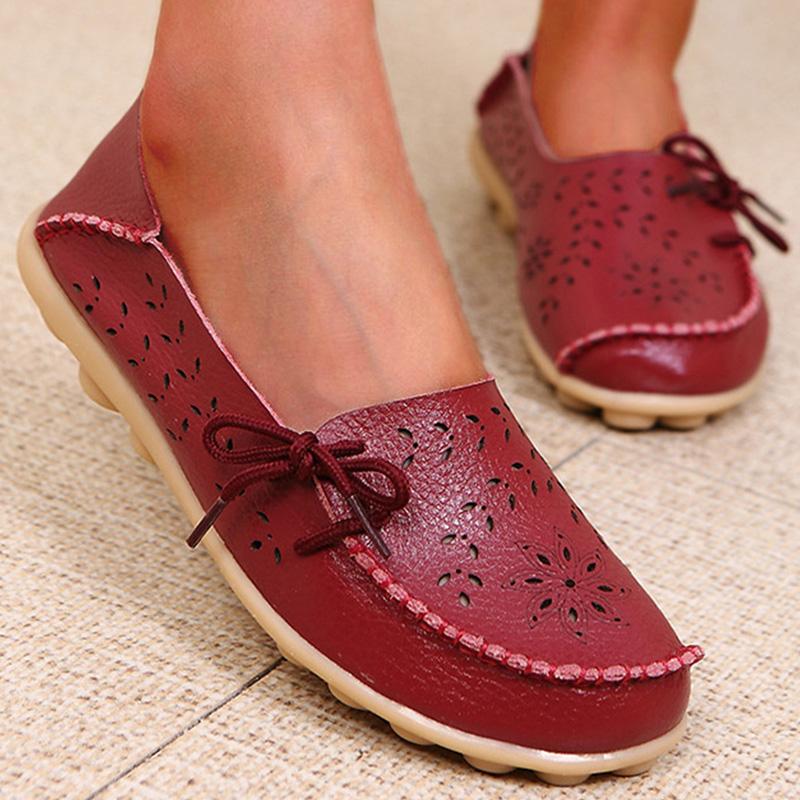 Laisvalaikio Loafers Batai Moteriški Sandalai Vasariniai Batai Plokščias su tuščiaviduriais išpjovomis