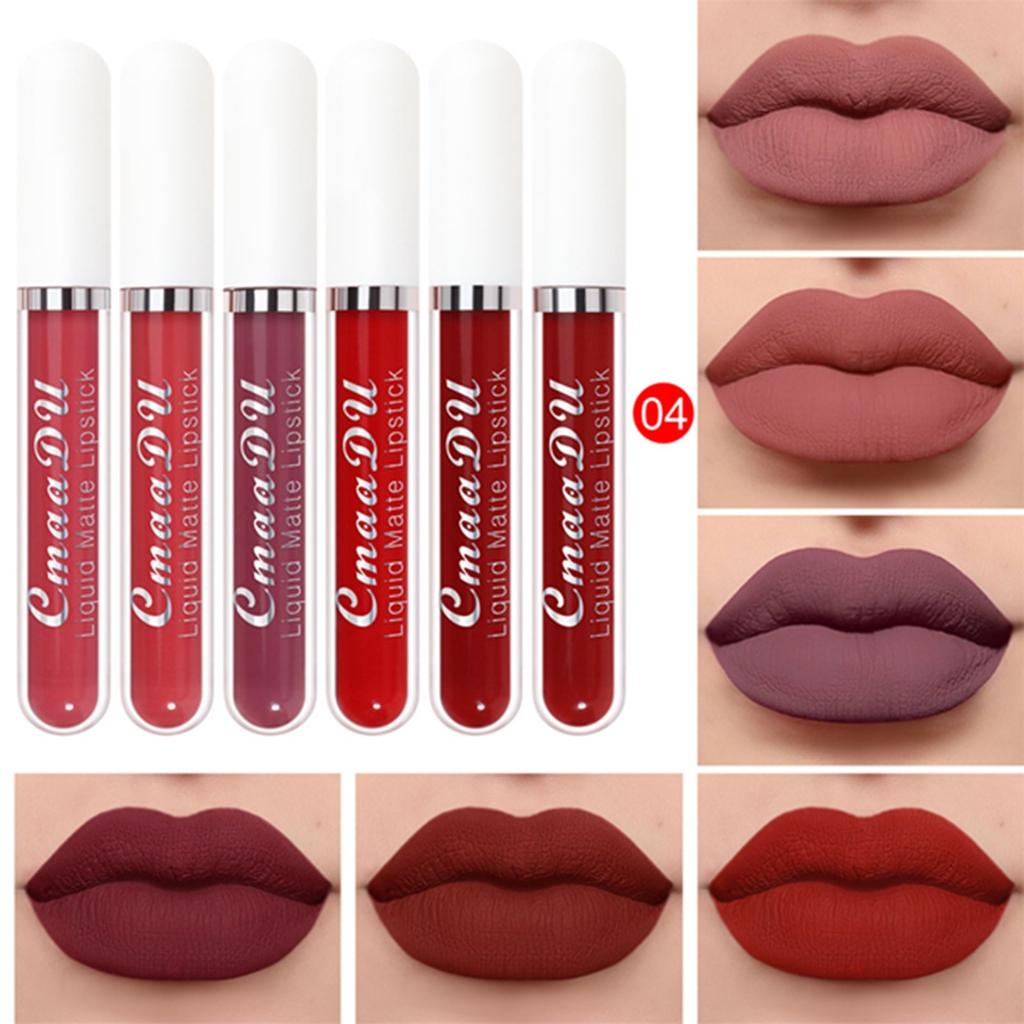 6 Boxed Non-stick Cup Lipstick Lasting Lip Gloss