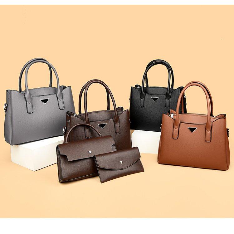 Bag 2024 New Tote Bag Women's Simple Handbag Women's Shoulder Crossbody Premium Soft Leather Women's Bag