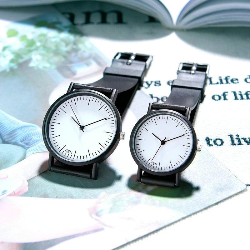 Student Watch Women'S Simple High-Value Leisure College Style Literary Examination Retro Men'S And Women'S Quartz Small Black Watch
