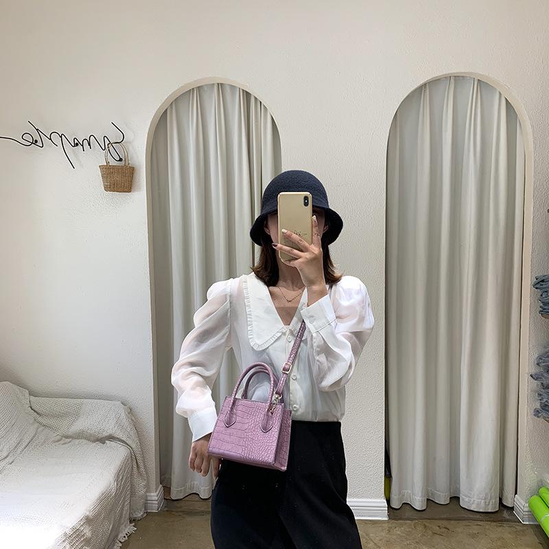 SCIONE Female Bag Small Square Bag Simple Wild Atmosphere Single Shoulder Messenger Bag Net Red Handbag