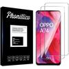 Tempered Glass for Oppo A74 5G [2 Pack] Phonillico® Screen Protector Glass Film
