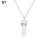 Chakra Point Pendulum Natural Crystal Necklace Quartz chain Stone Pendant Jewelry Accessories