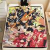 Haikyu!! Printed Flannel Blanket Warm for Bedding Sofa Travel Beach Day -xia73