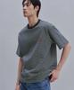 SHIFT.G Lettering Point Stripe Tshirt Navy