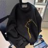 Spring and Autumn Heavy Loose Sweatshirt for Women, Small Round Neck New Tops for Men and Women Casual Sweatshirt Jacket