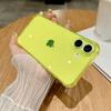 Fluoreszierende Neon Stoßfeste Transparente Hülle Für iPhone 16 15 14 Plus 13 12 11 Pro Max Candy Farbe Schlank Weich Silikon TPU Hülle