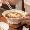 Ruhan Ceramic 8-inch Diamond Ramen Bowl Set