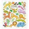 Stickers fantasie - Dieren uit de jungle - 30 stuks - Mat papier - Metalen details - Meerkleurig