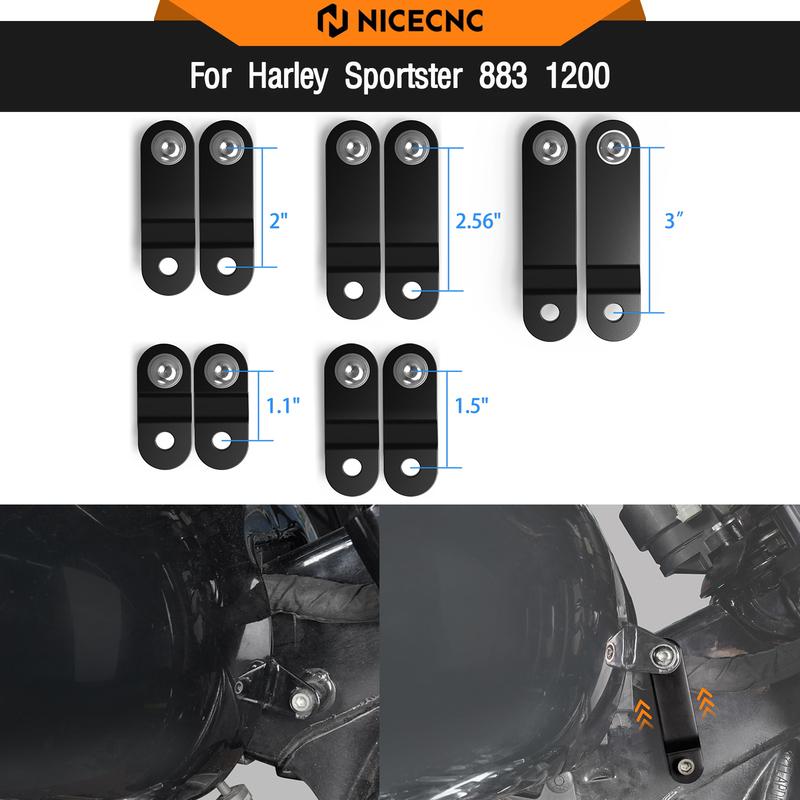 1.1/1.5/2/2.56/ 3" Tank Riser Bracket Lift Kit For Harley XL1200X 2010-2018 Iron 883 XL883N 2009-2018 Sportster 883 XL883L 12-18