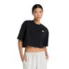 WT51528 Graphic Oversized Waist Short Sleeve BK T-Shirt (WT51528) Women's (Black)