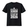 Offiziell Ein Senior Mein Letzter Erster Schultag 2026 T-Shirt Jahrgang der Senioren Schule vintage Gewaschen Mode Unisex Atmungsaktiv