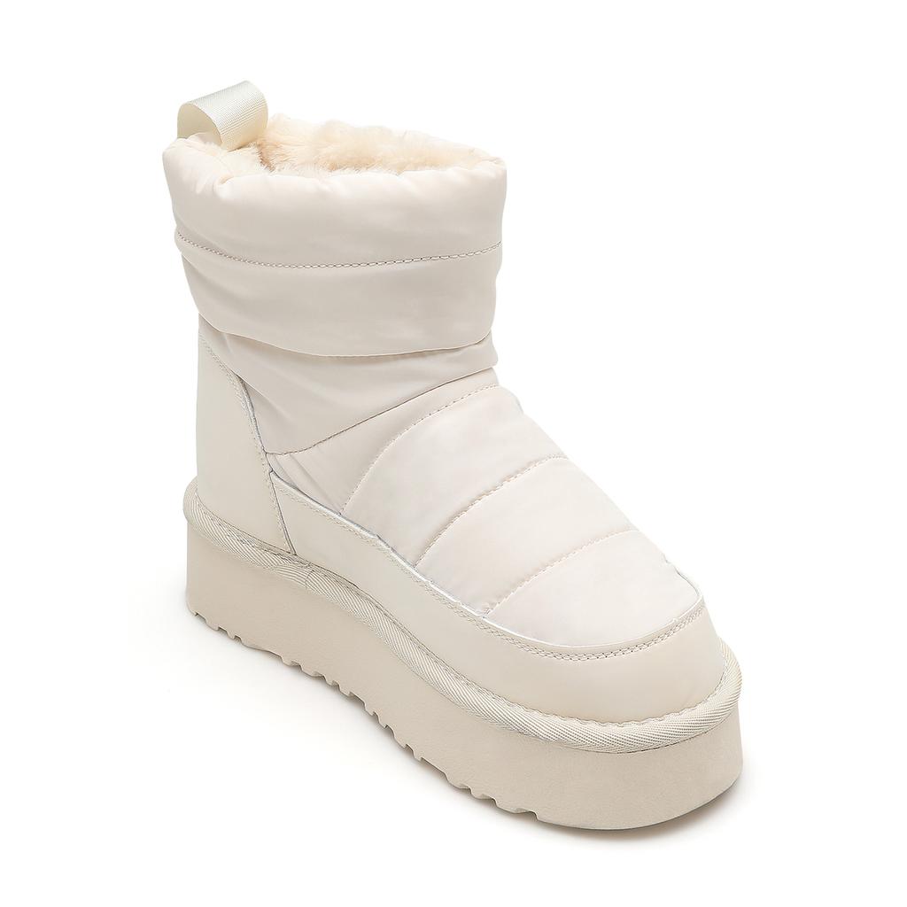 Salt And Chocolate Fuzzy Platform Padded Boots 412346022 (4Cm/2 Colors)