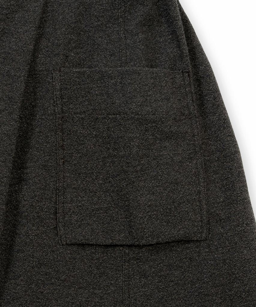 Cotton Bell Out-Pocket Wool Skirt - Wool Charcoal