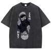 2026 Jujutsu Kaisen Gojo Satoru Manga Printed T-shirt Men's and Women's Washed T-shirt High Quality Vintage Cotton T-shirt Tops