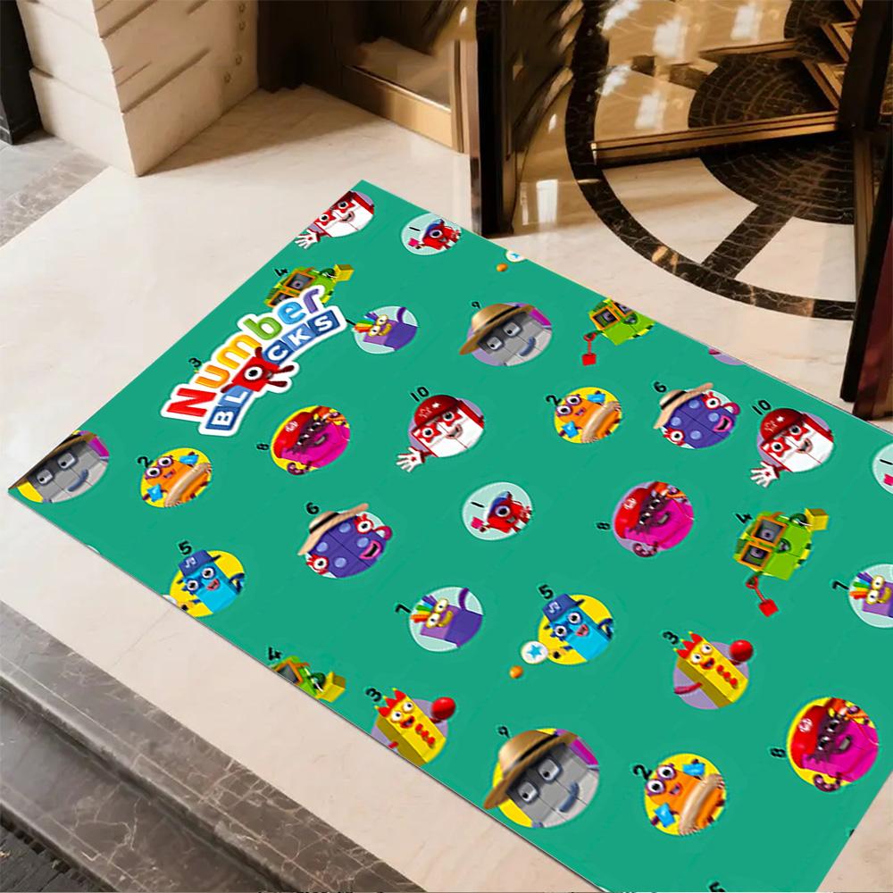 Number Blocks Adventure Area Rug Suitable for Playrooms Decorate Room Living Rooms Study Room Anti-slip Rug Office Home Decor