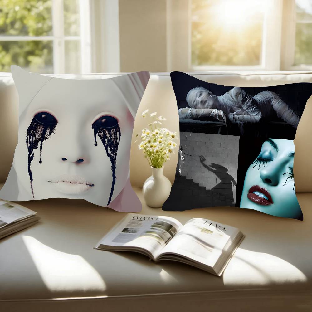 A-Ahs American Horror Story Tv Movie Pillow Case Pattern Printed Pillowcase For Living Room Sofa Cushion Cover & Bedroom Decor