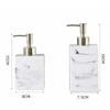 Quadratischer Seifenspender aus Marmor, kreative quadratische Emulsionsflasche aus Kunstharz, Badezimmer-Accessoires, Emulsionsflasche, Badezimmer-Dekoration