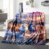 Name Custom Horses Print Flannel Blanket High Quality Warm Comfortable Cover for All Seasons Perfect for Gifts Home Decor