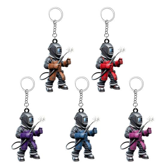Pendentif Porte-Clés Acrylique Motif 2D Haute Définition Résistant à l'Usure Résistant aux Chutes Porte-Clés Petit Ornement Portable