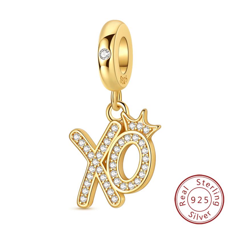 Original Copper Charms Beads Pendent Dolphin Golden Elephant Butterfly Xo Charm Fit Bracelet Bangle Woman Diy Jewelry Gift