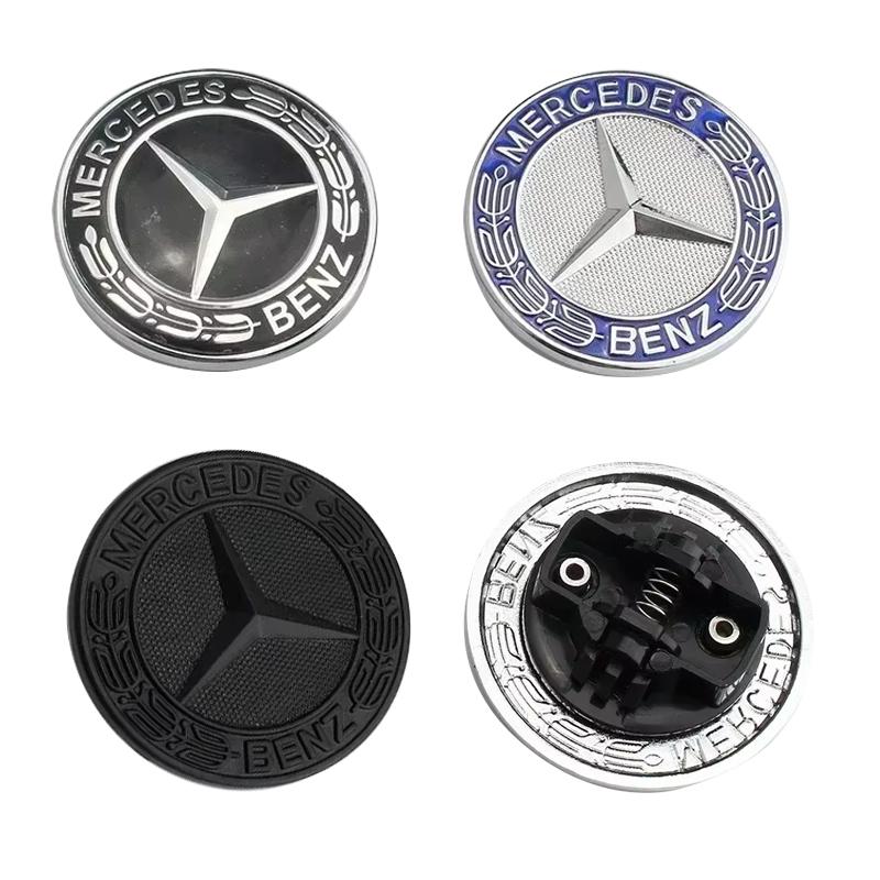 Benz amg 3D ABS 57mm Front Bonnet Hood Badge Emblem for Mercedes Benz Car Accessories Compatible with Models W124 W140 W163 W202 W203 W20