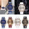 Men Luxury Wrist Watch Quartz-Watch Leather Strap Roma Chronograph Luminous Dial Male Wristwatch
