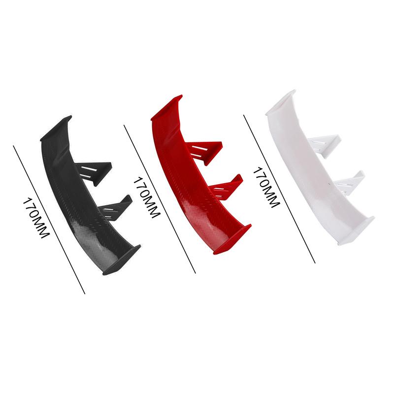 Universal Car Tail Wing Carbon Fiber Look Mini Modified Black White Red Tail Wings Model Auto Styling Decoration Car