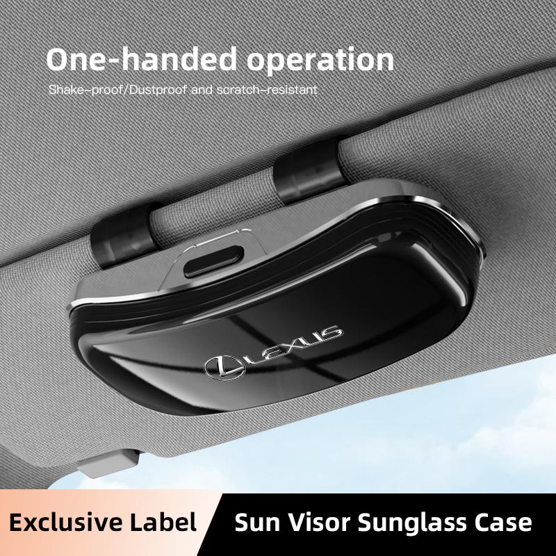 Car Visor Glasses Box Auto Sunglasses Storage Case Valve Stem For Lexus GS IS LS500h ES260 ES300h RX350h NX260 UX260 LM RZ450ePD7