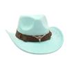 Ethnic Style Western Cowboy Hat  Stage Jazz Hatforeign Trade Brown Ox Head Suede Top Hat
