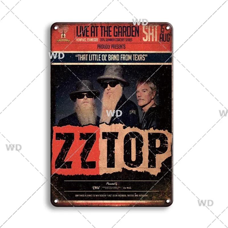 Retro Vintage Rock N Roll Zenekar Fémlemez Tábla - The Doors ZZTOP Queen Zenei Poszter, Faldekoráció Tábla