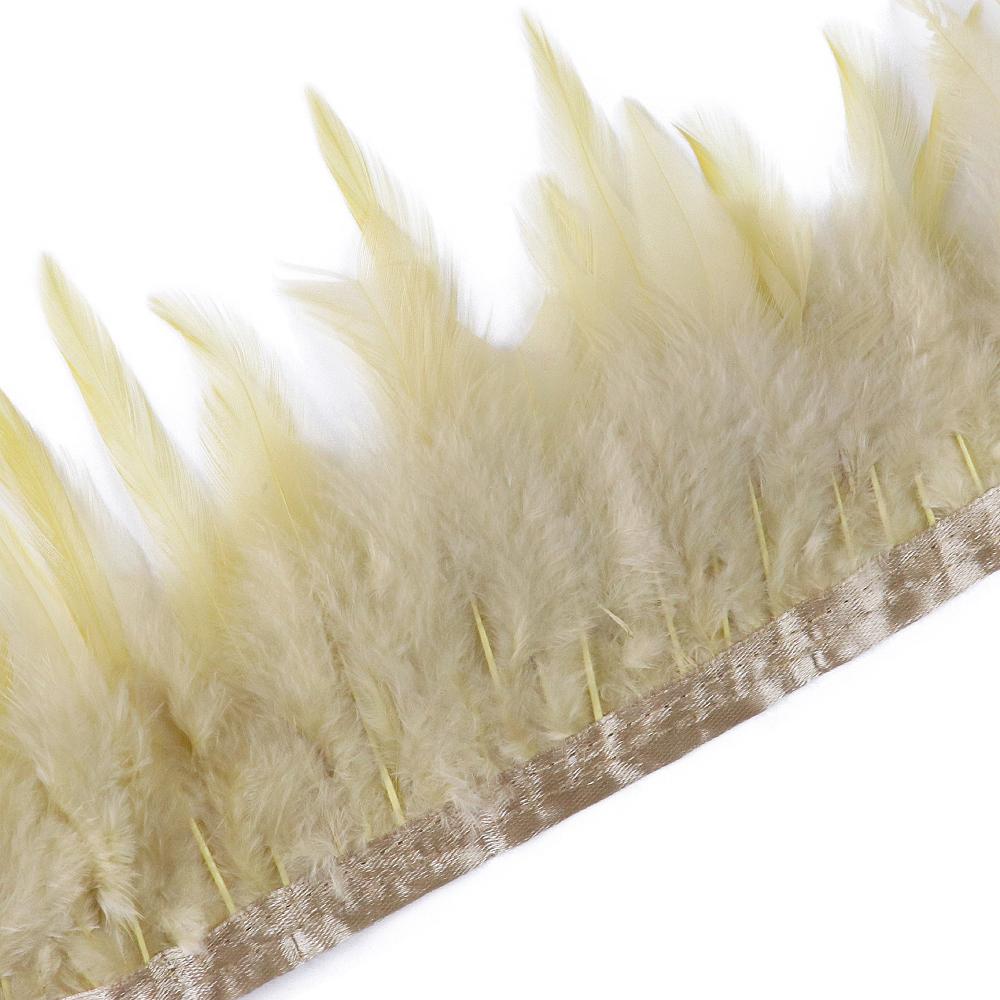 Natural Chicken Feather Trim 10-15Cm/4-6Inch Pheasant Feather Sewing Costume Fringe Ribbon Carnival Dress Plumes Decoration 10M